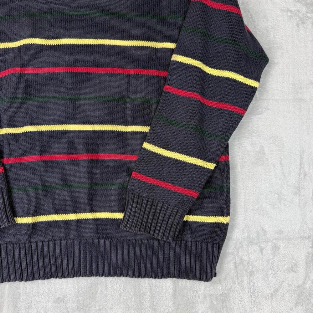 Paul & Shark Yachting Striped Quarter Zip Knit Heavy Sweater Size 52 Italy VTG - Picture 8 of 8